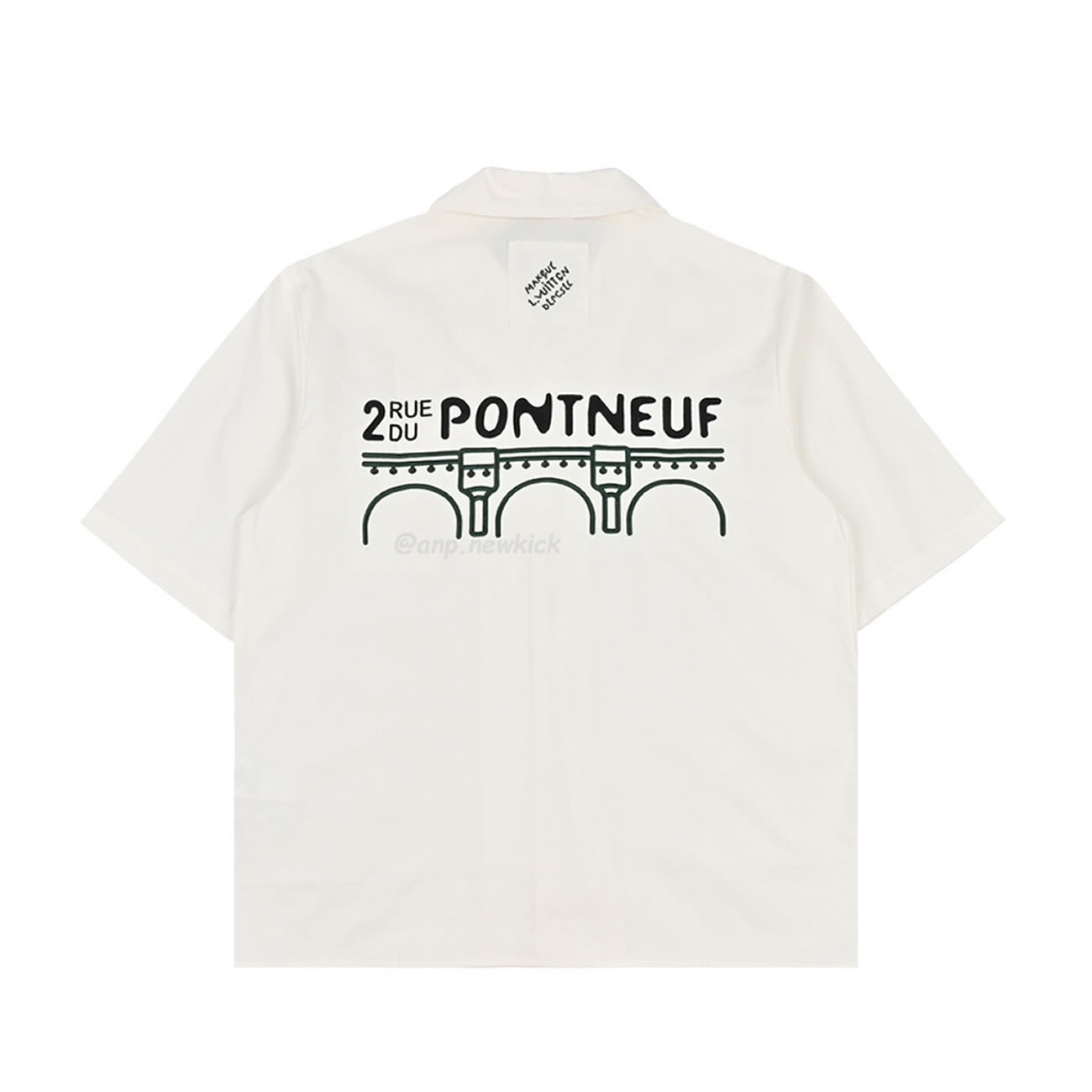 Louis Vuitton 1v 24ss Embroidered Short Sleeved Shirts On The Banks Of The Bridge Seine River Flower (8) - newkick.app